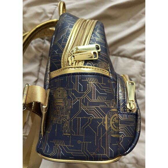 DISNEY STAR WARS GALAXY\'S EDGE EXCLUSIVE LOUNGEFLY DROID DEPOT BACKPACK EUC main image 8
